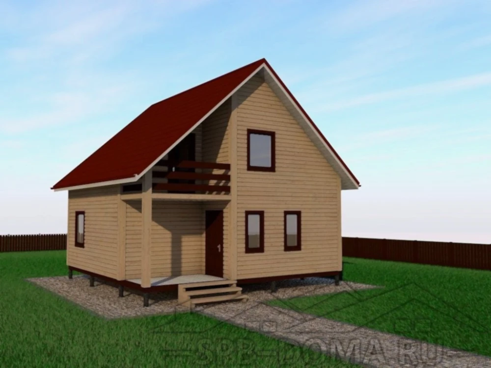 Сруб дома из профилированного бруса 8х8 м «Керро»