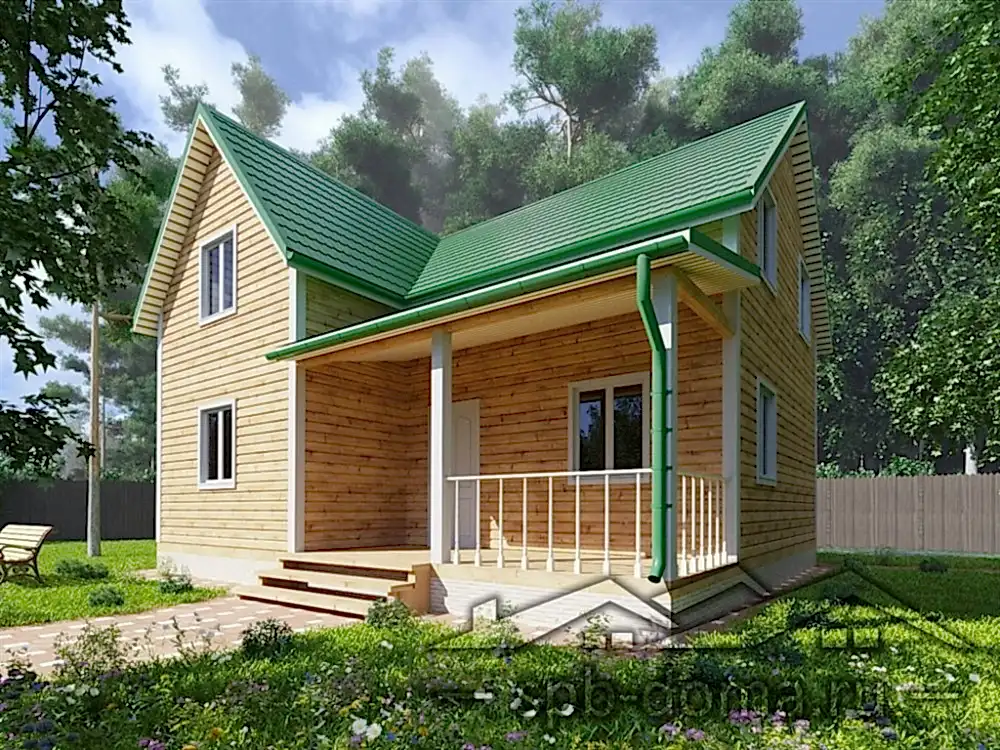 Сруб дома из профилированного бруса 8х9 м «Стрельна»