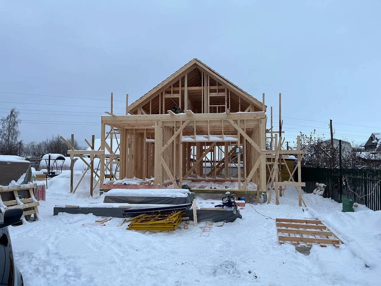 Каркасный дом 8х14 в п. им. Морозова