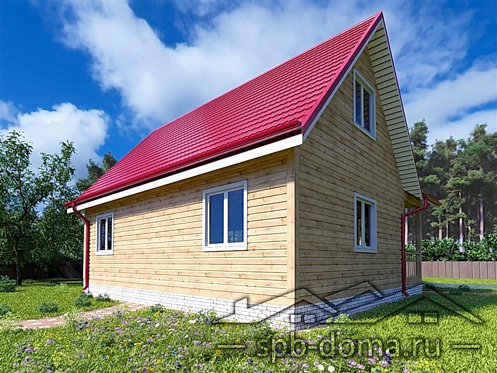 Сруб дома из профилированного бруса 8х9 м «Коммунар»