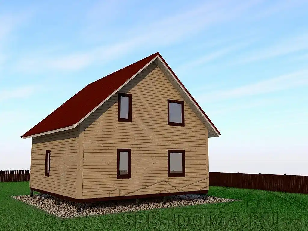 Сруб дома из профилированного бруса 8х8 м «Керро»