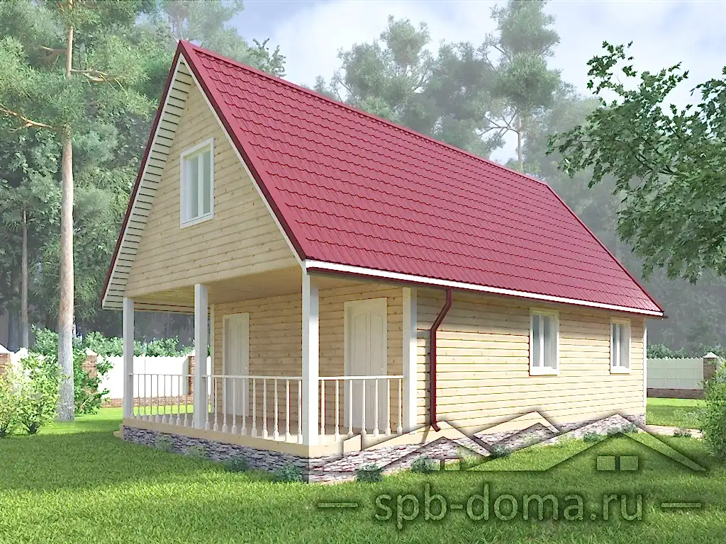 Сруб дома из профилированного бруса 8х11 м «Кипень»