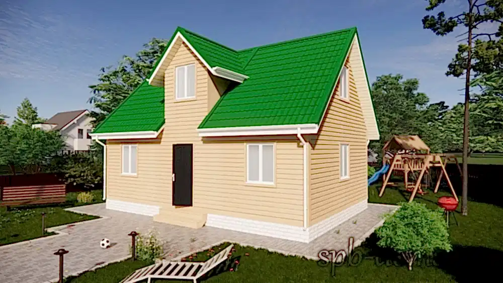 Каркасный дом 6х9 м «Лебяжье» Каркасный дом 6х9 м «Лебяжье»