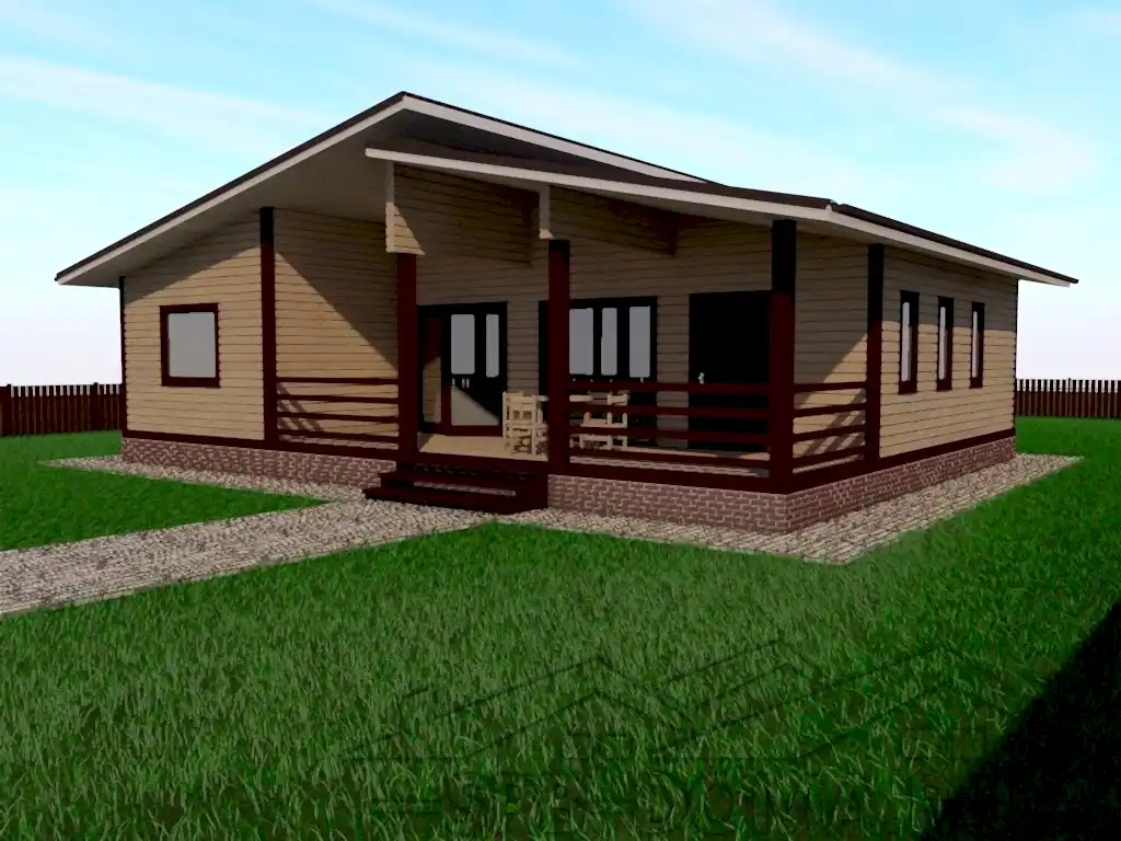 Сруб дома из профилированного бруса 10х12 м «Новая ладога»