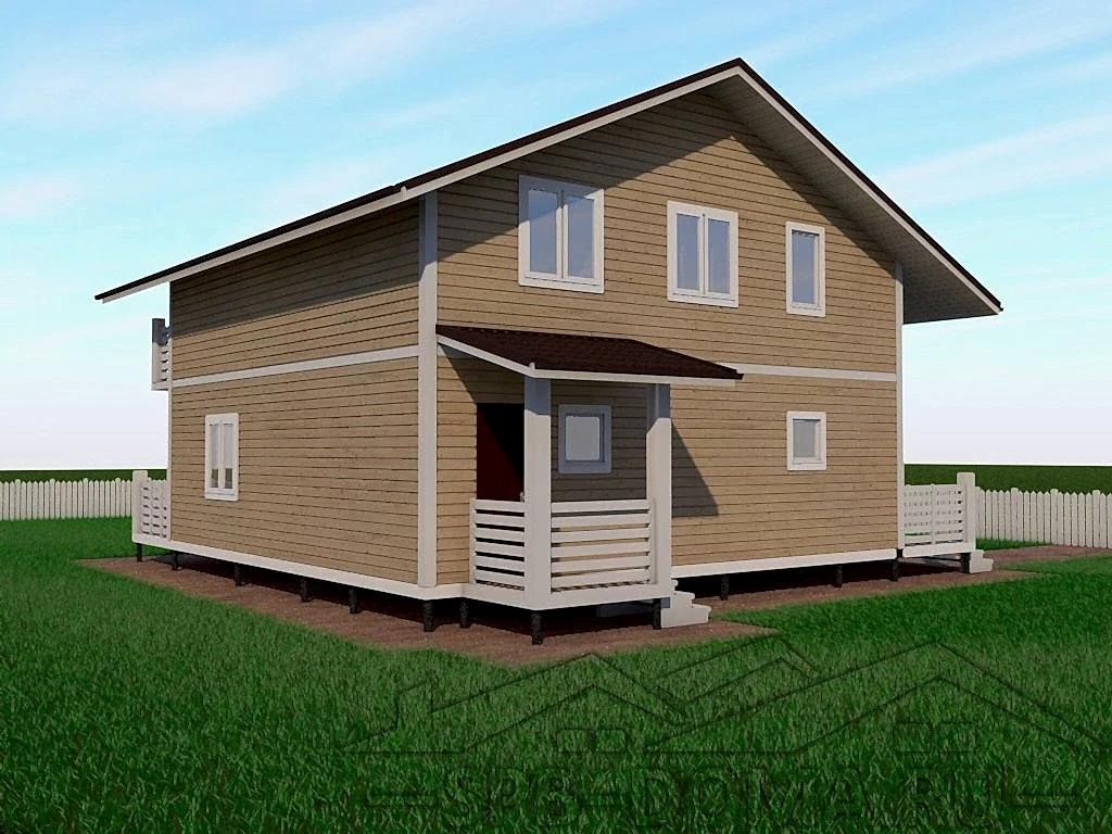 Сруб дома из профилированного бруса 11х11 м «Малое карлино»