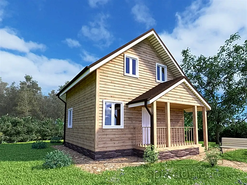 Сруб дома из профилированного бруса 6х6 м «Павловск»