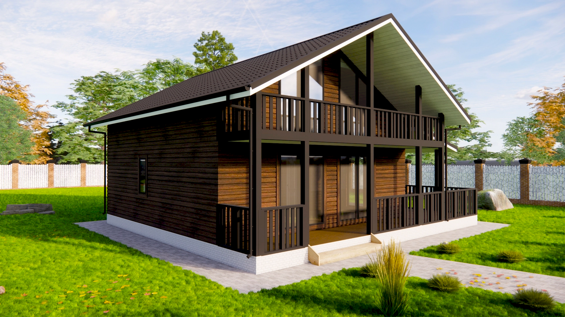 Каркасный дом 8х8 м «Пулково»