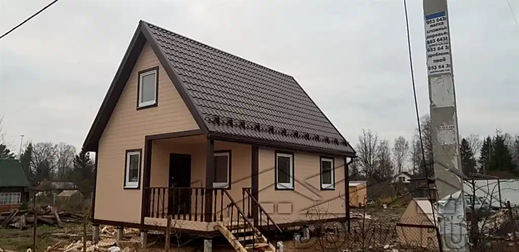 Каркасный дом 8х6 в п. Лесколово