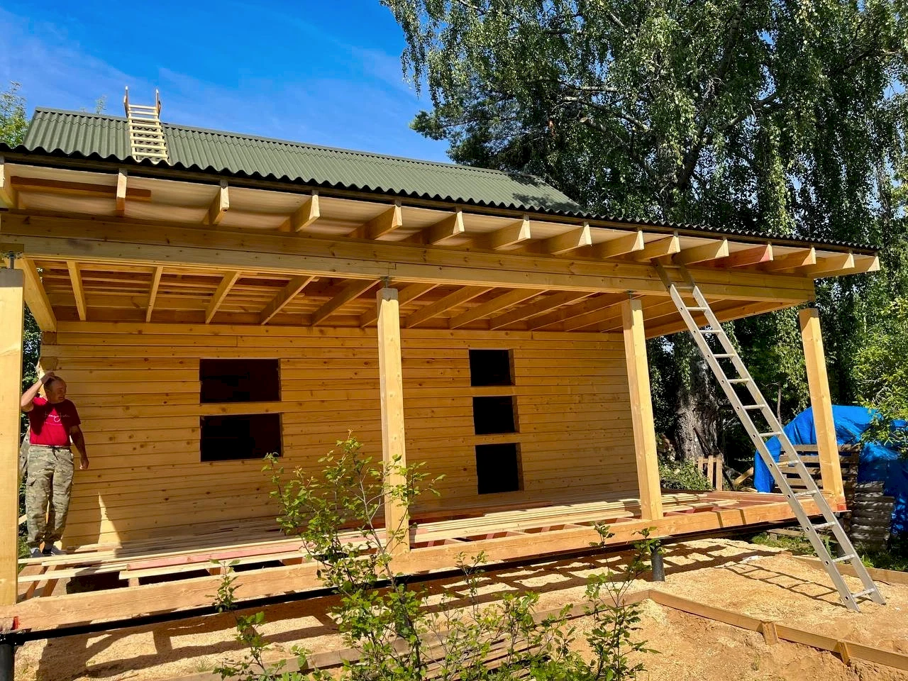 Сруб из бруса 8х6 Пеники