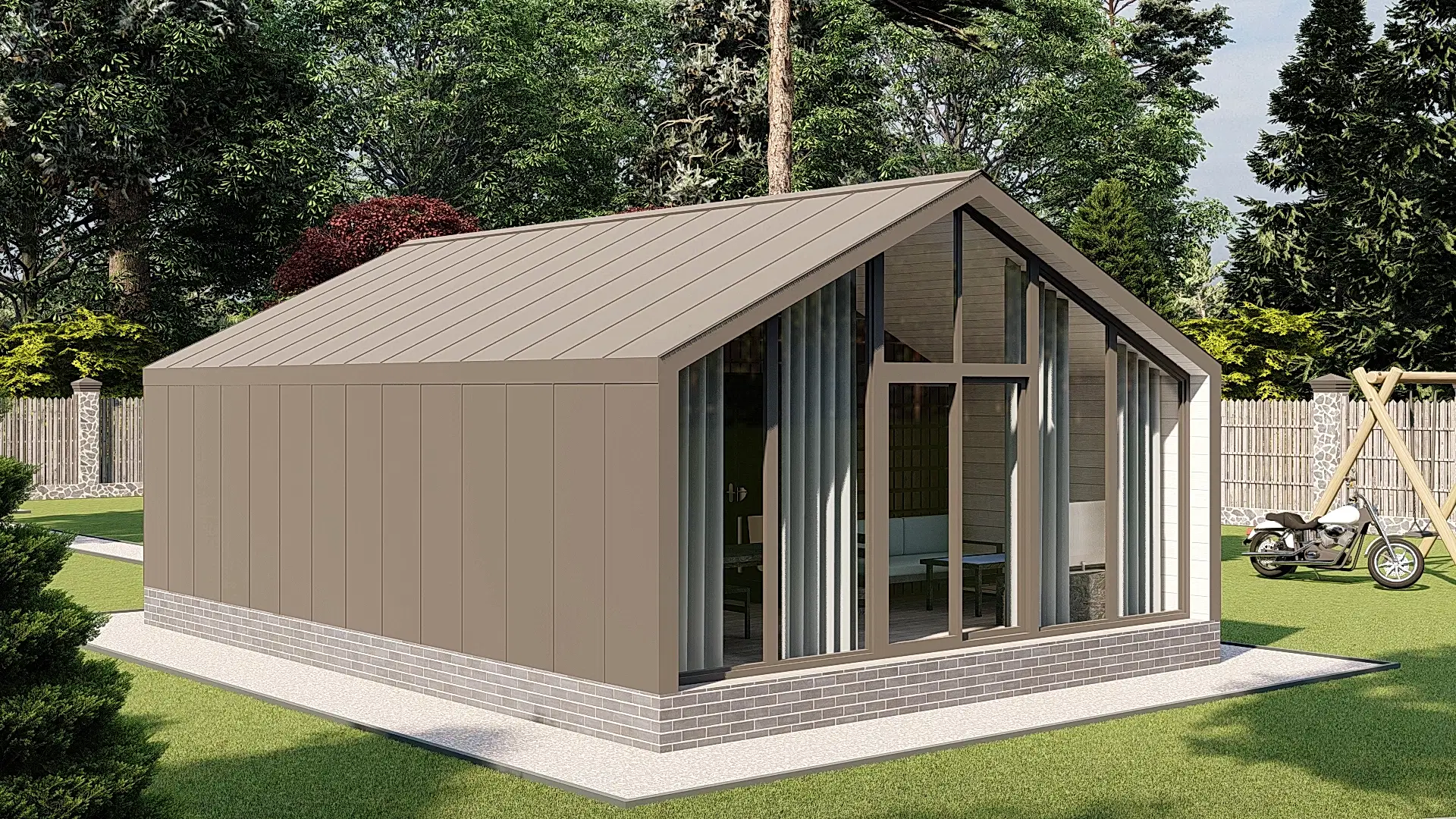 Каркасный дом 6х8 м «Барн-7»