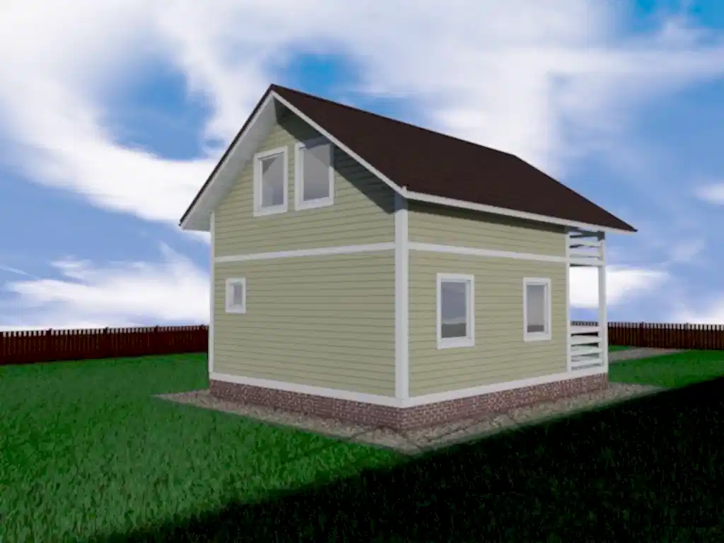 Сруб дома из профилированного бруса 6х8 м «Нурма»