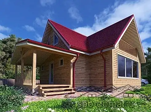 Сруб дома из профилированного бруса 8х10,5 м «Парголово»