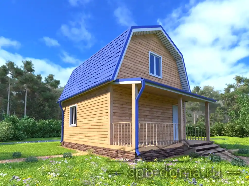 Проект дома из профилированного бруса 6,0 х 7,5 м «Приладожский»