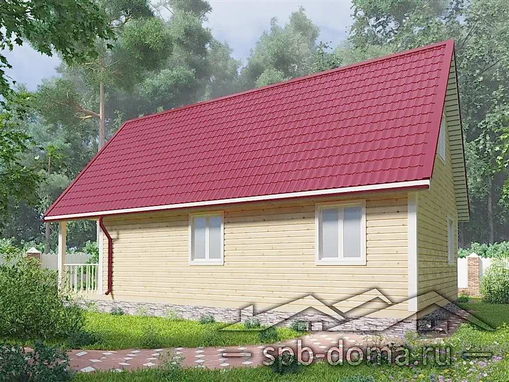 Сруб дома из профилированного бруса 8х11 м «Кипень»