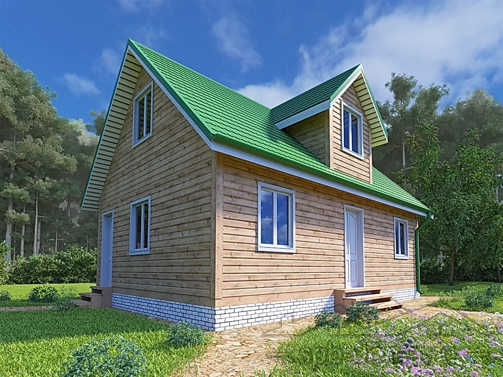 Проект дома из профилированного бруса 6,0 х 9,0 м «Лебяжье»