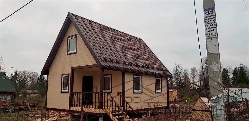 Каркасный дом 8х6 в п. Лесколово