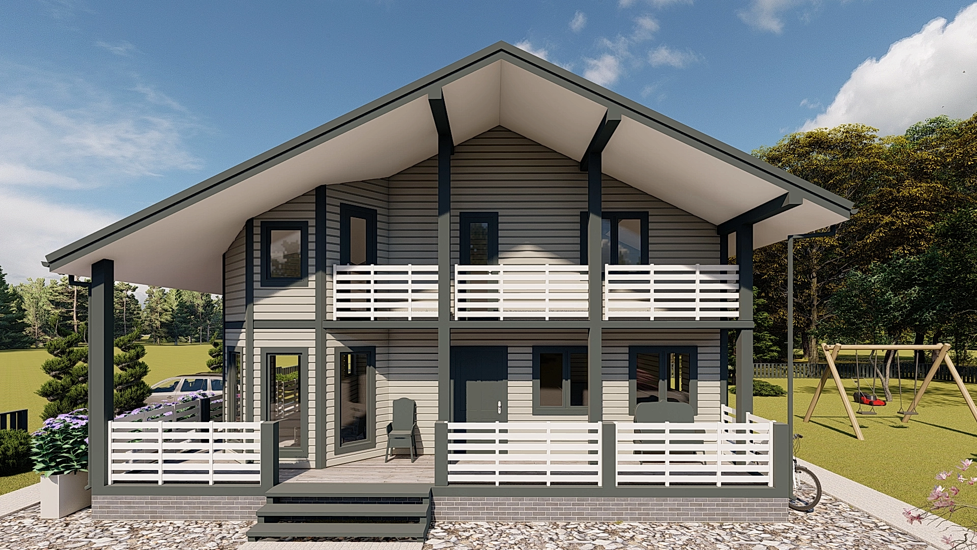 Каркасный дом 11х11 м «Малое Карлино»