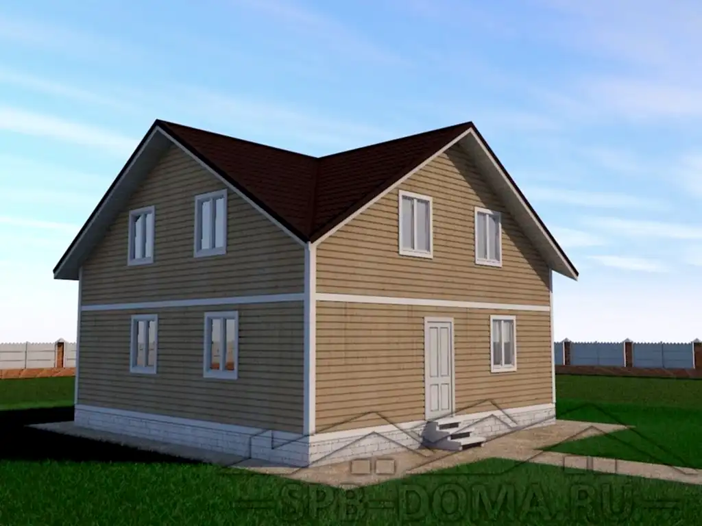 Сруб дома из профилированного бруса 9х9 м «Красное село»