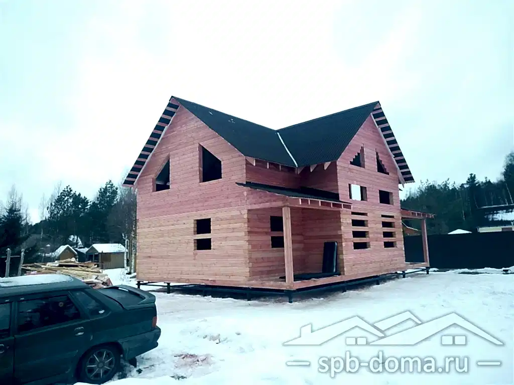 Дом из бруса 7,5х11 в Гарболово