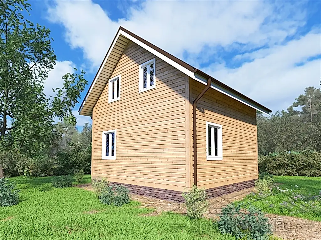 Сруб дома из профилированного бруса 6х6 м «Павловск»