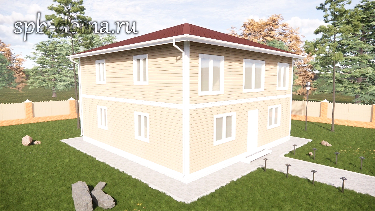 Каркасный дом 10х10 м «Молодежное» Каркасный дом 10х10 м «Молодежное»