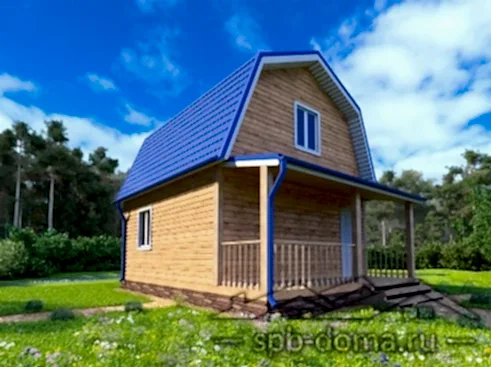 Сруб дома из профилированного бруса 6х7,5 м «Приладожский»