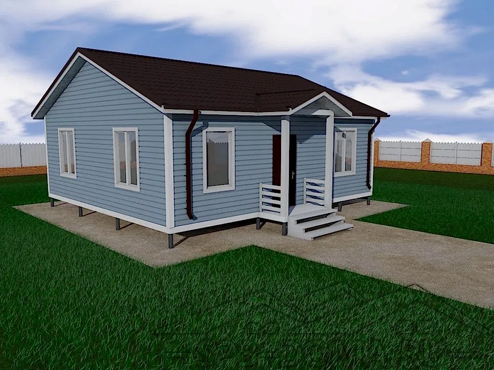 Сруб дома из профилированного бруса 8х9 м «Волосово»