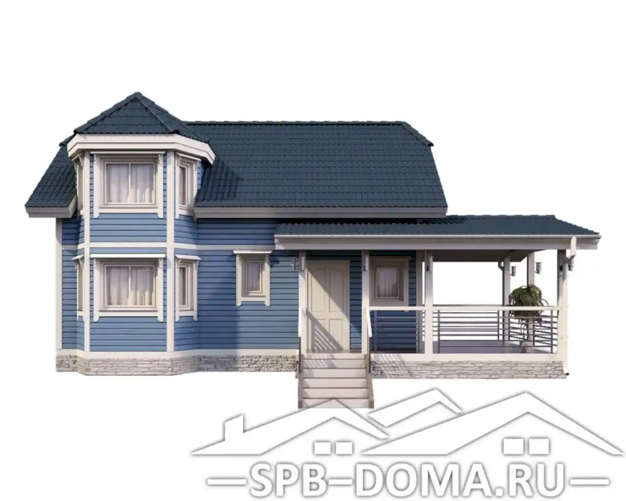 Сруб дома из профилированного бруса 7х9 м «Синявино»