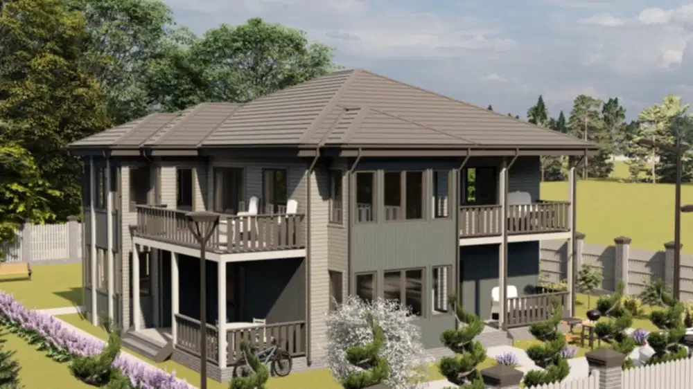 Каркасный дом 13х13м «Олонец»