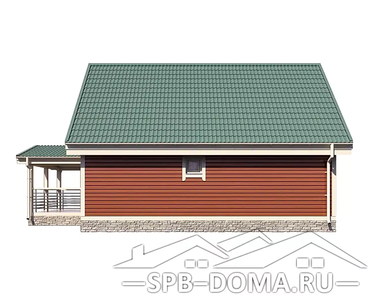 Сруб дома из профилированного бруса 6х9 м «Песочное»