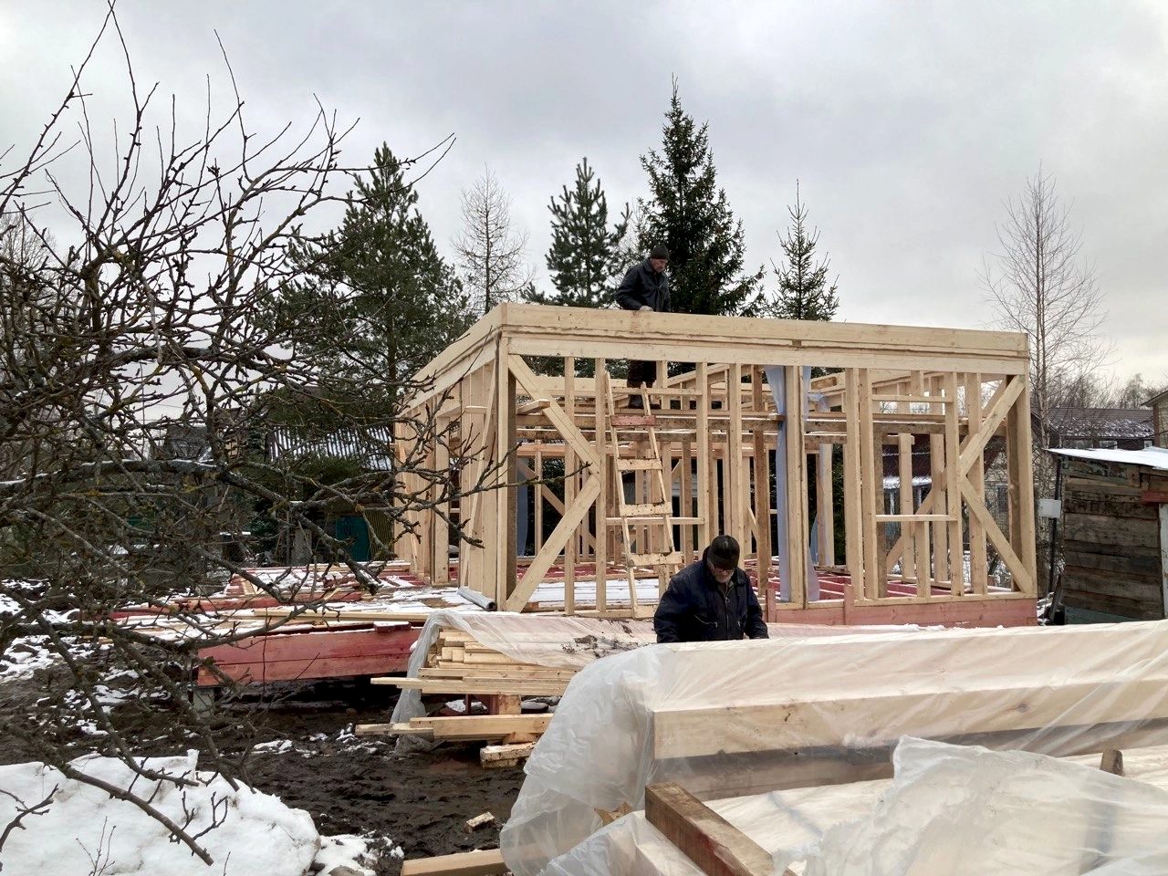 Каркасный дом 8х8,5 в Пушкине