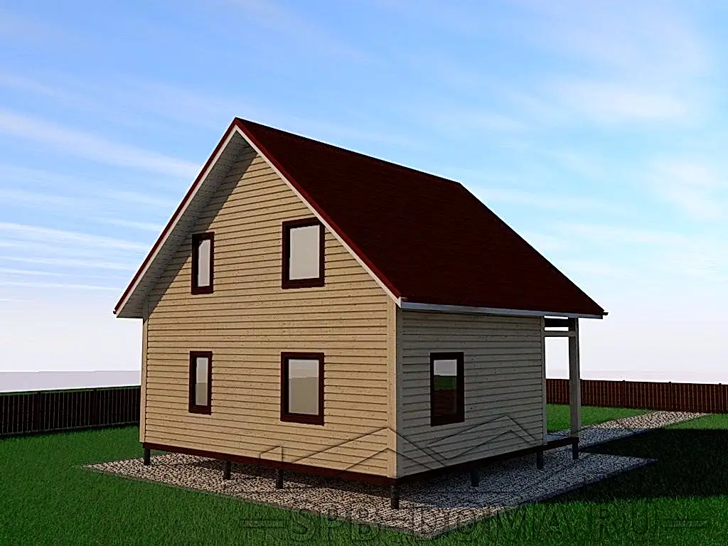 Сруб дома из профилированного бруса 8х8 м «Керро»