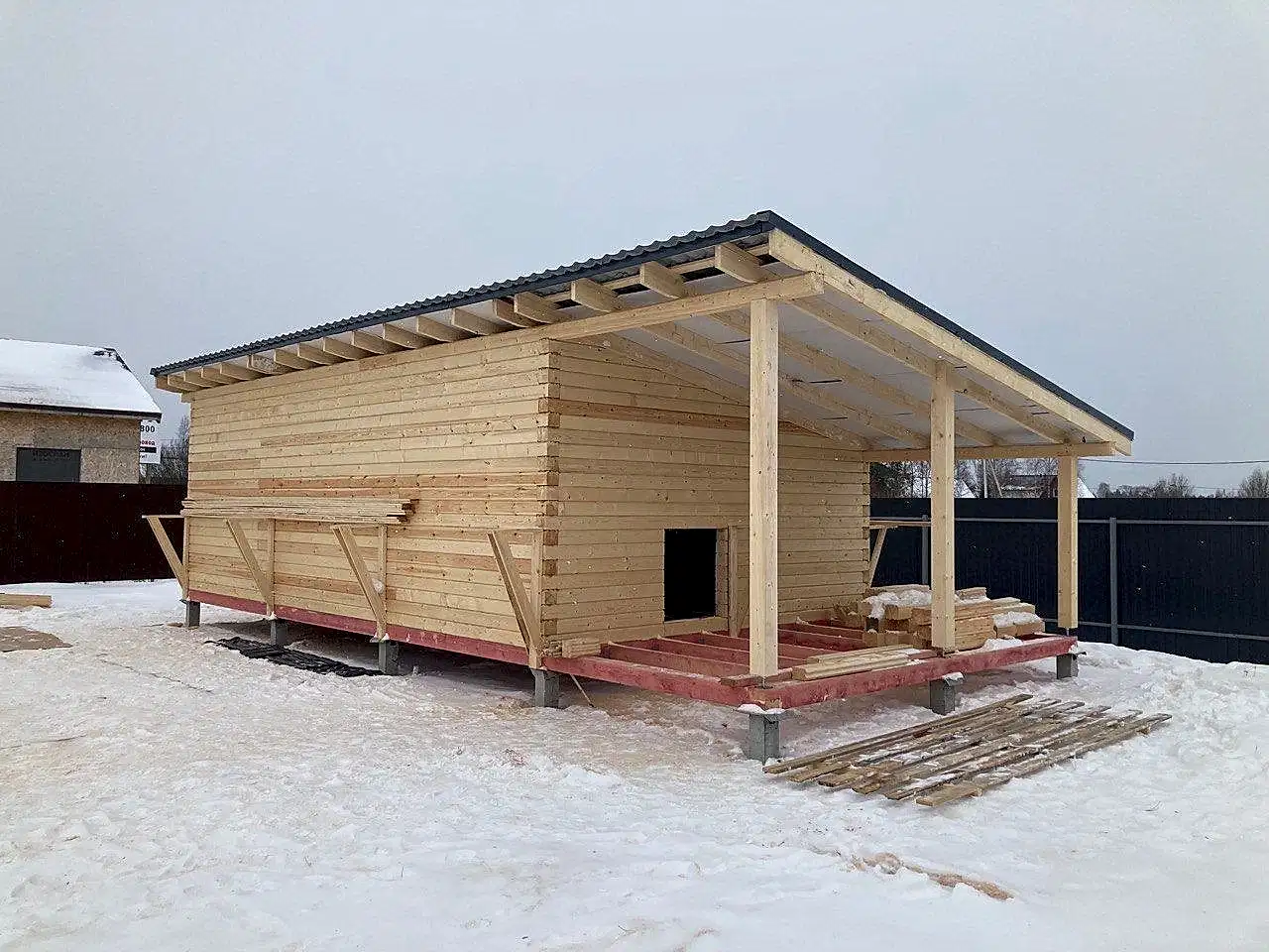 Сруб под усадку 5х10 Монделево