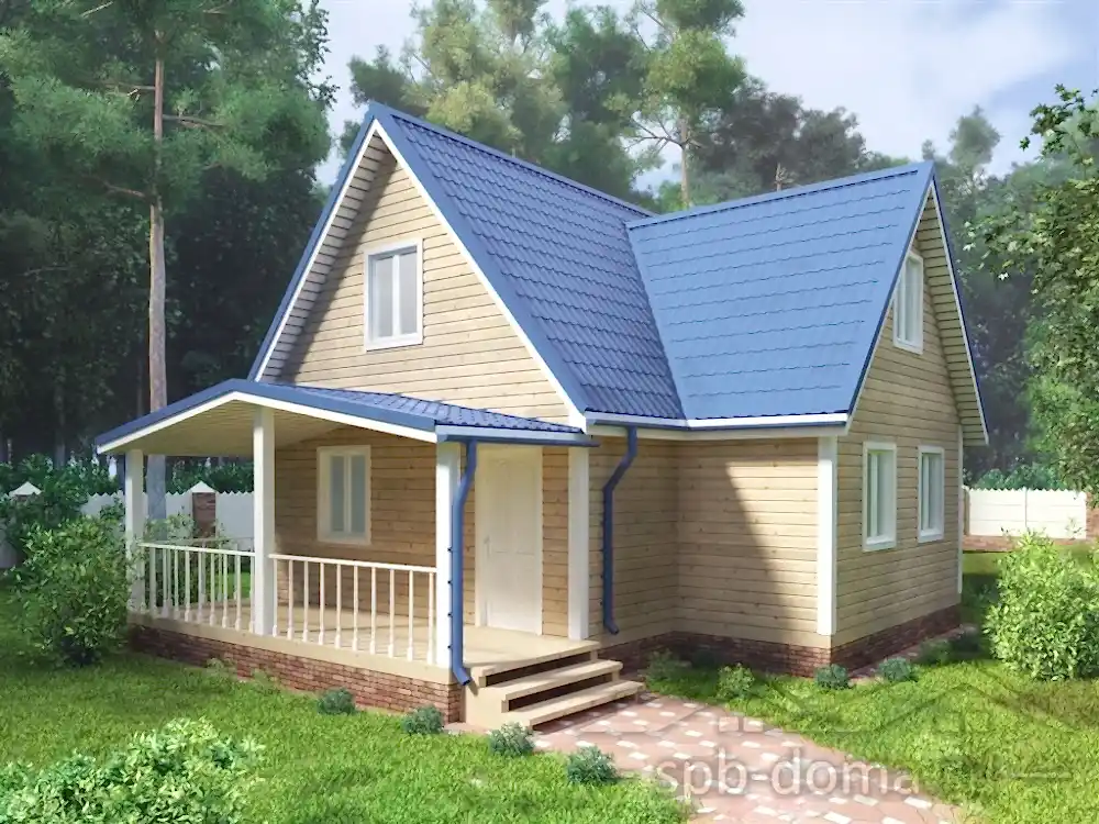 Сруб дома из профилированного бруса 8х11 м «Кискелово»