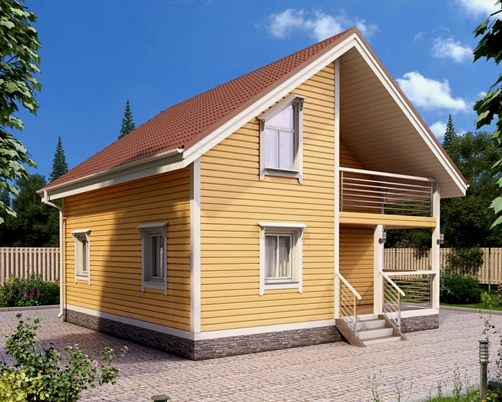 Сруб дома из профилированного бруса 8х8 м «Лосево»