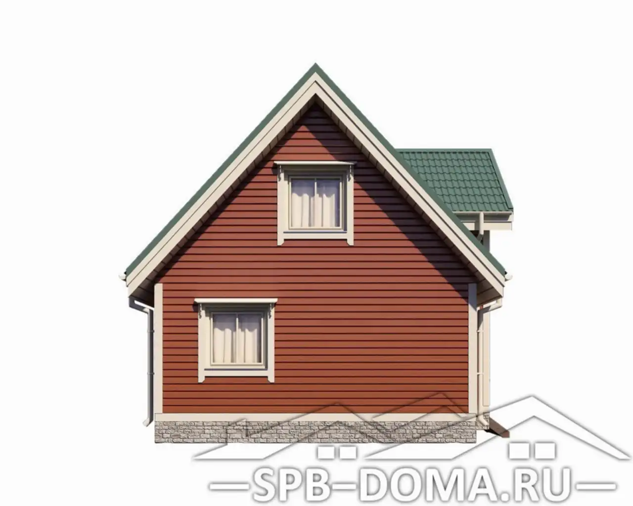 Сруб дома из профилированного бруса 6х9 м «Песочное»