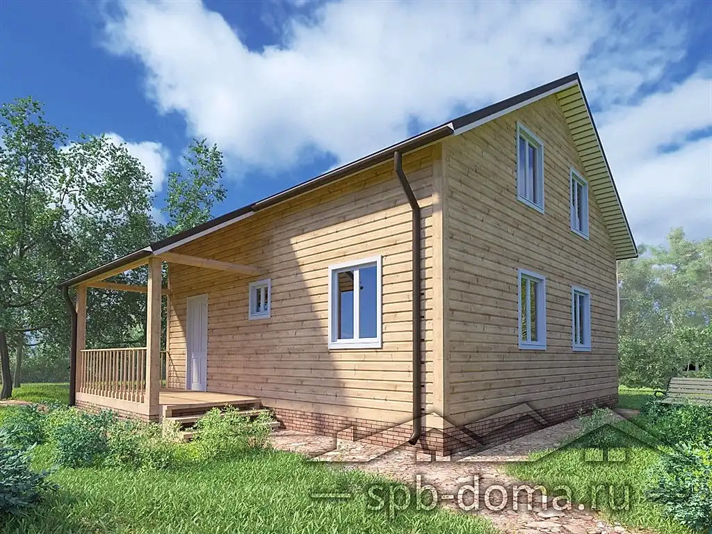 Сруб дома из профилированного бруса 8х8 м «Павлово»