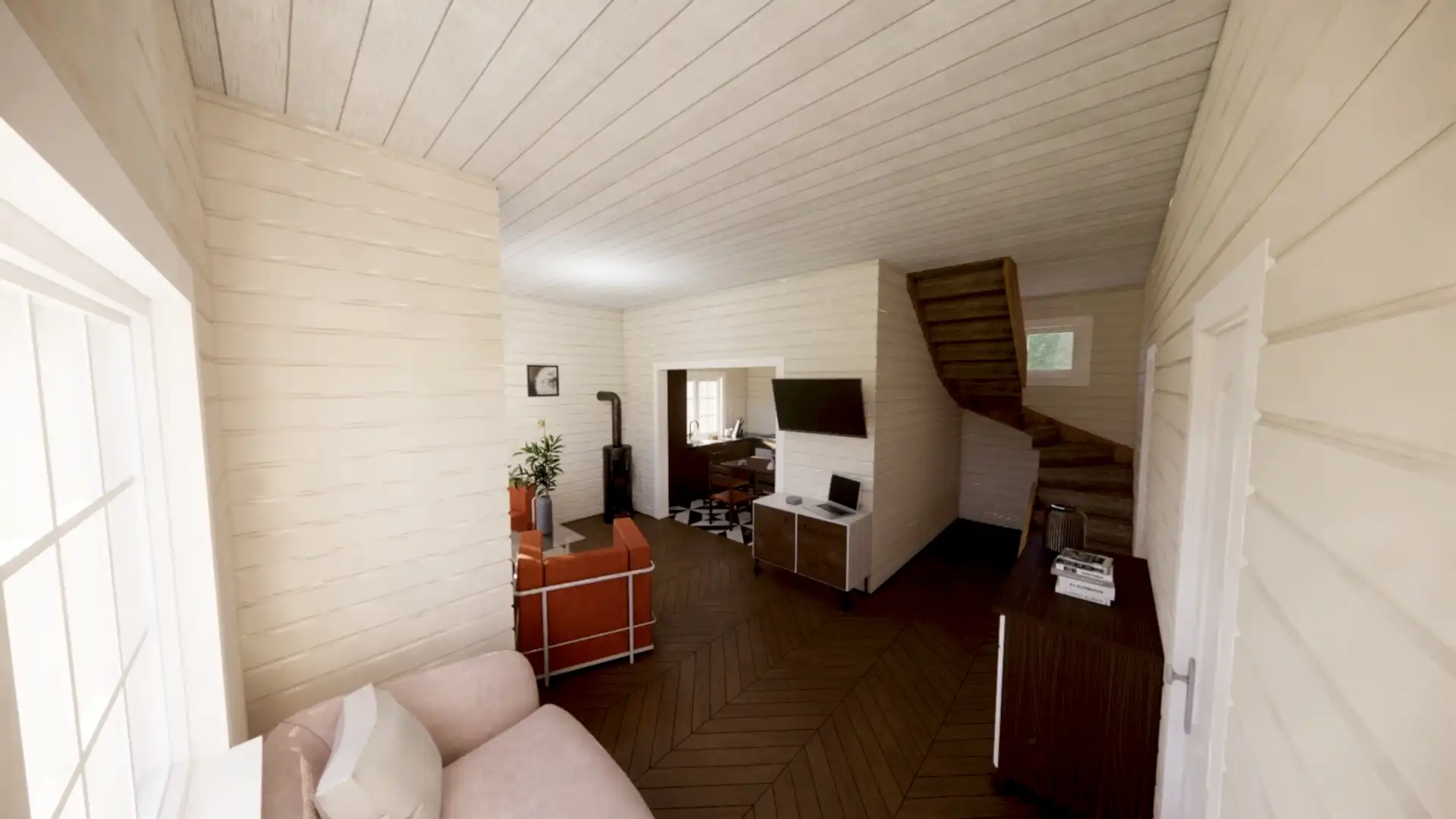 Сруб дома из профилированного бруса 6х9 м «Песочное»