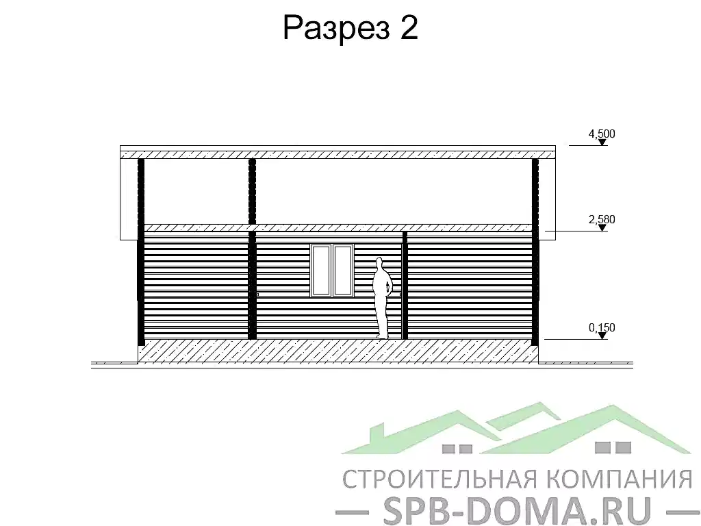 Проект дома из профилированного бруса 7,0 х 9,0 м «Токсово»