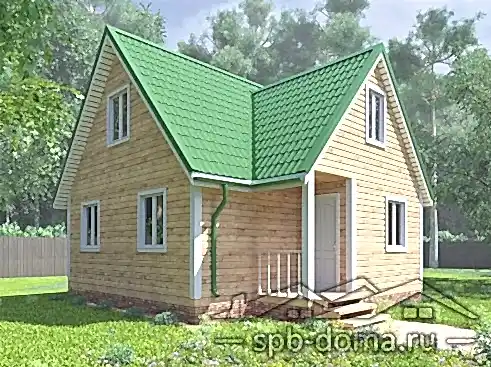 Сруб дома из профилированного бруса 7,5х8 м «Юкки»