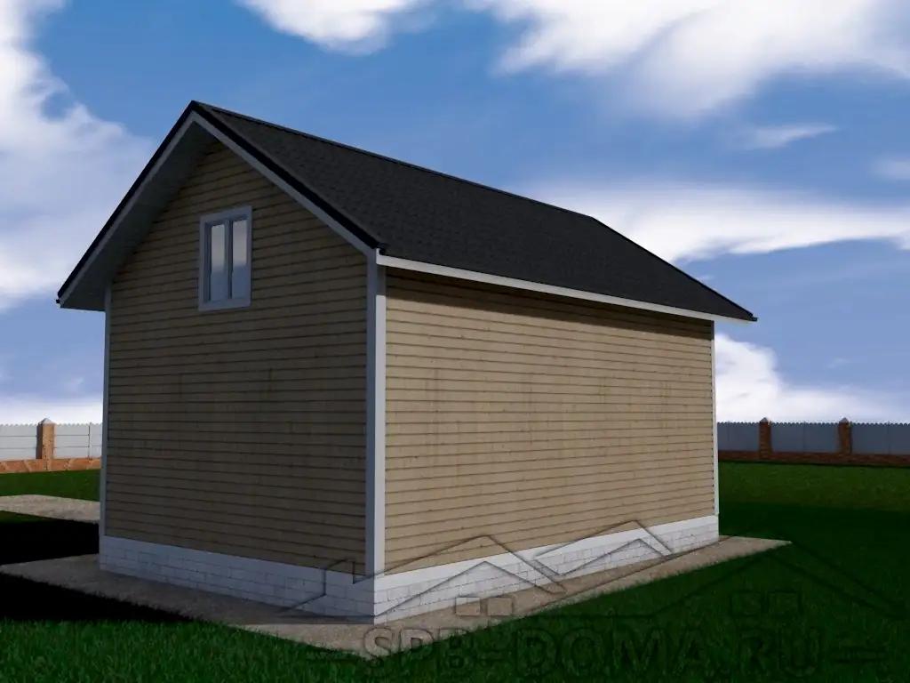 Сруб дома из профилированного бруса 6х9 м «Разметелево»