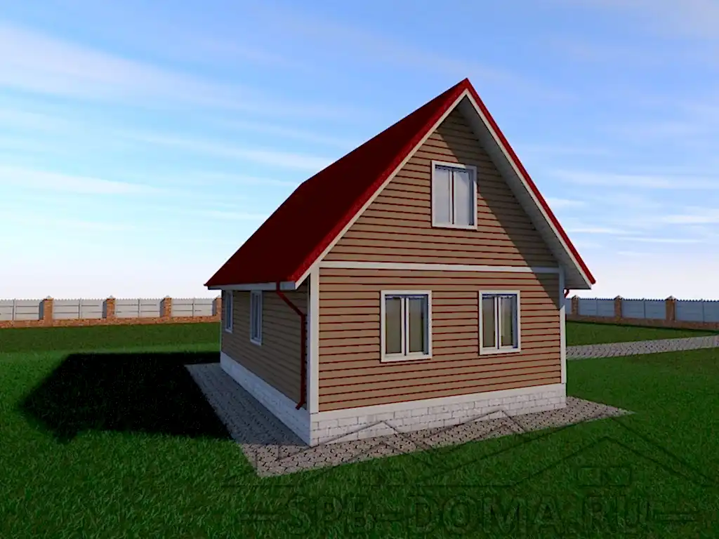 Сруб дома из профилированного бруса 7х9 м «Комарово»