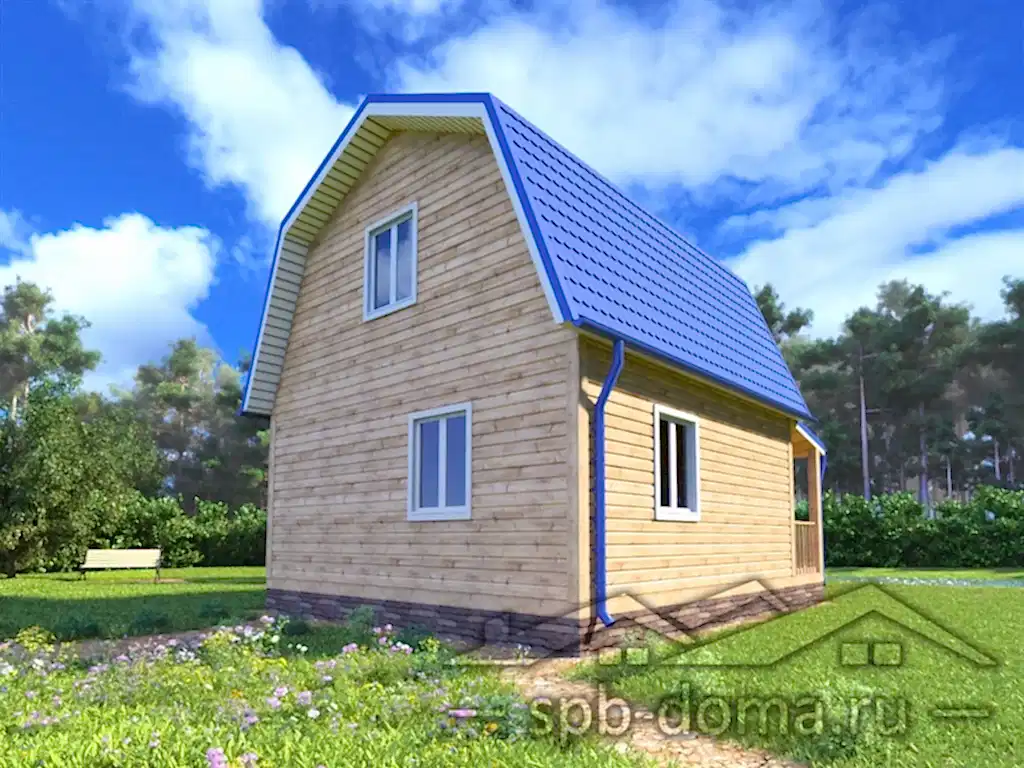 Проект дома из профилированного бруса 6,0 х 7,5 м «Приладожский»