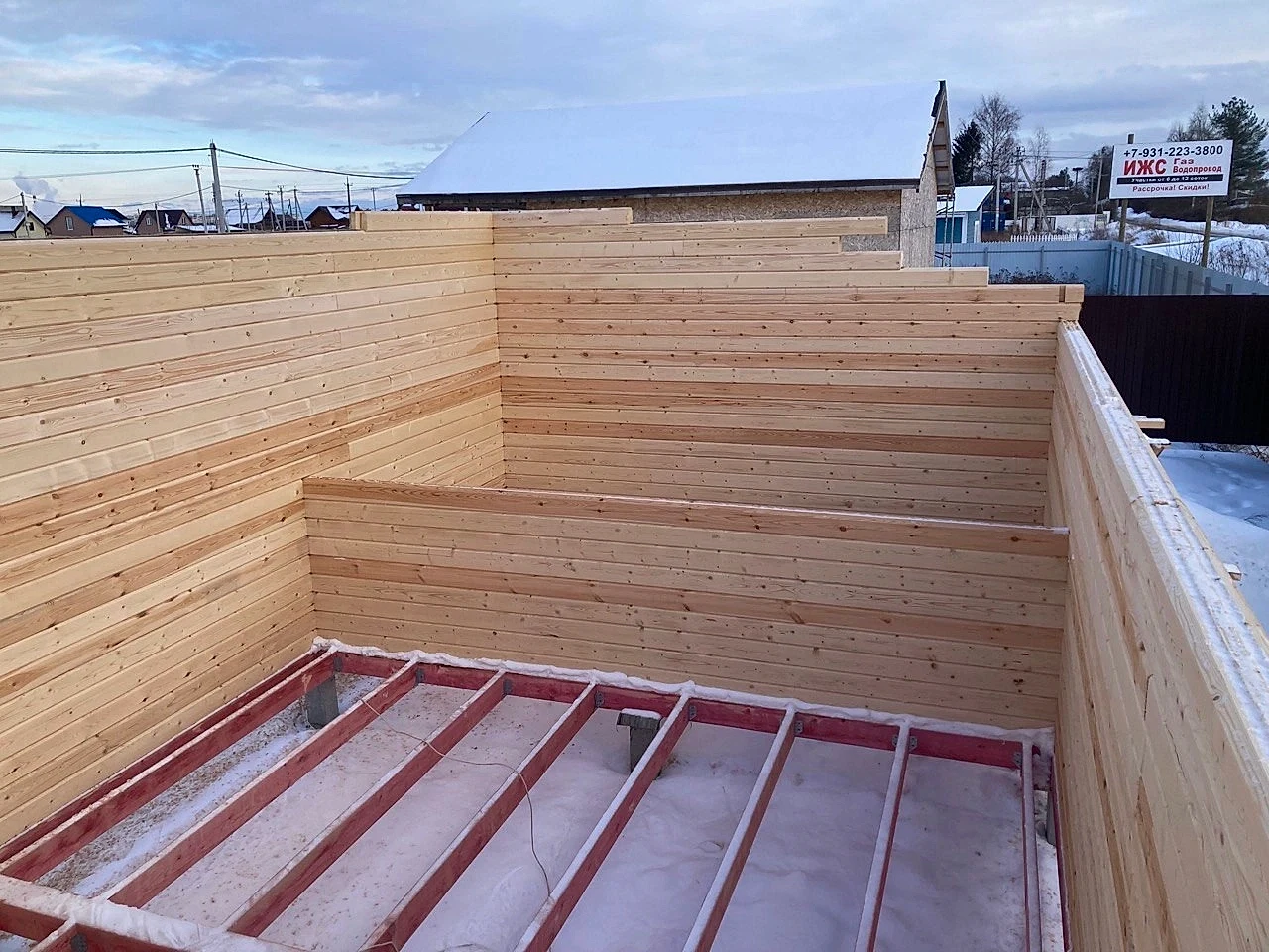 Сруб под усадку 5х10 Монделево