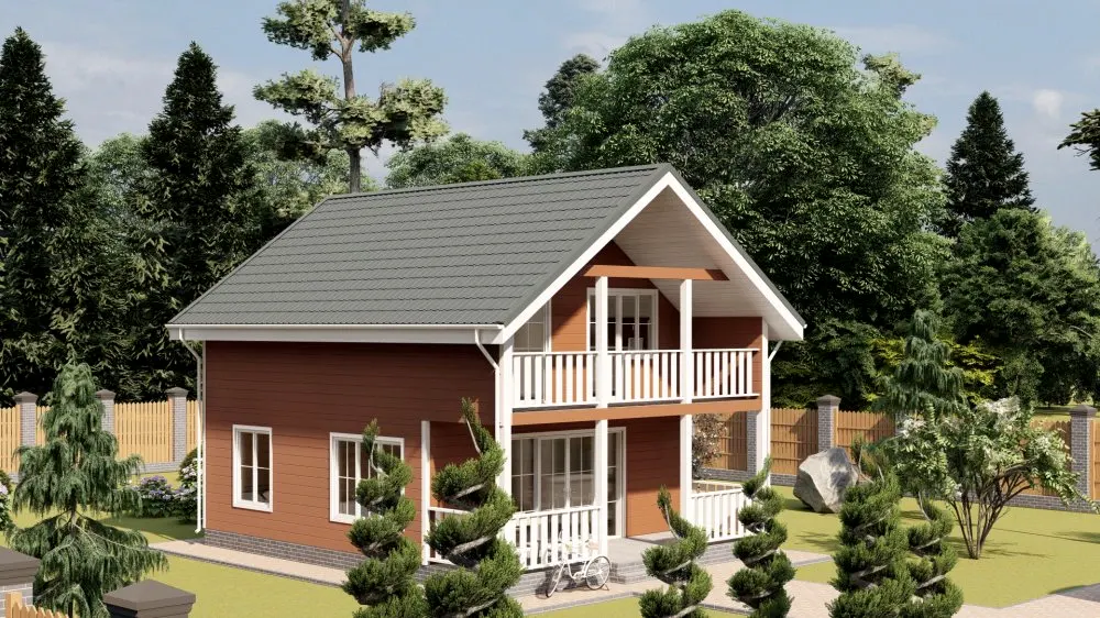 Каркасный дом 7х9м «Бойково»