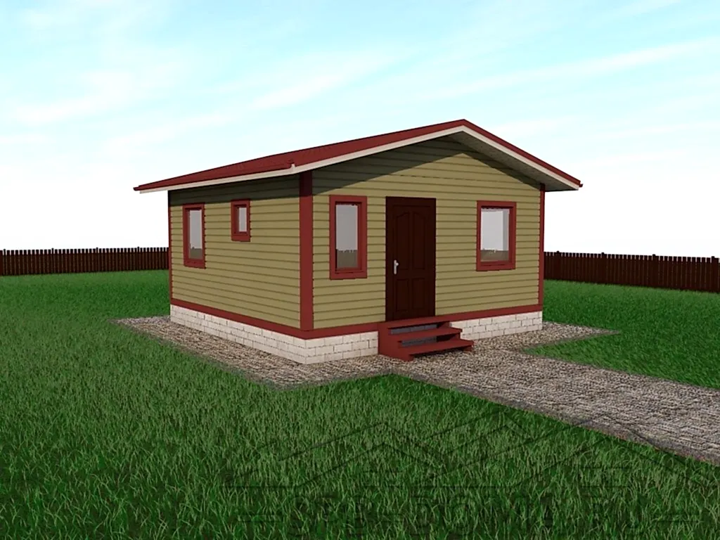 Сруб дома из профилированного бруса 6х6 м «Пушкин»