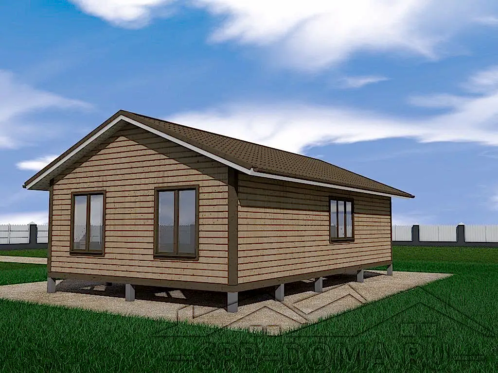 Проект дома из профилированного бруса 7,5 х 1,0 м «Мельниково»