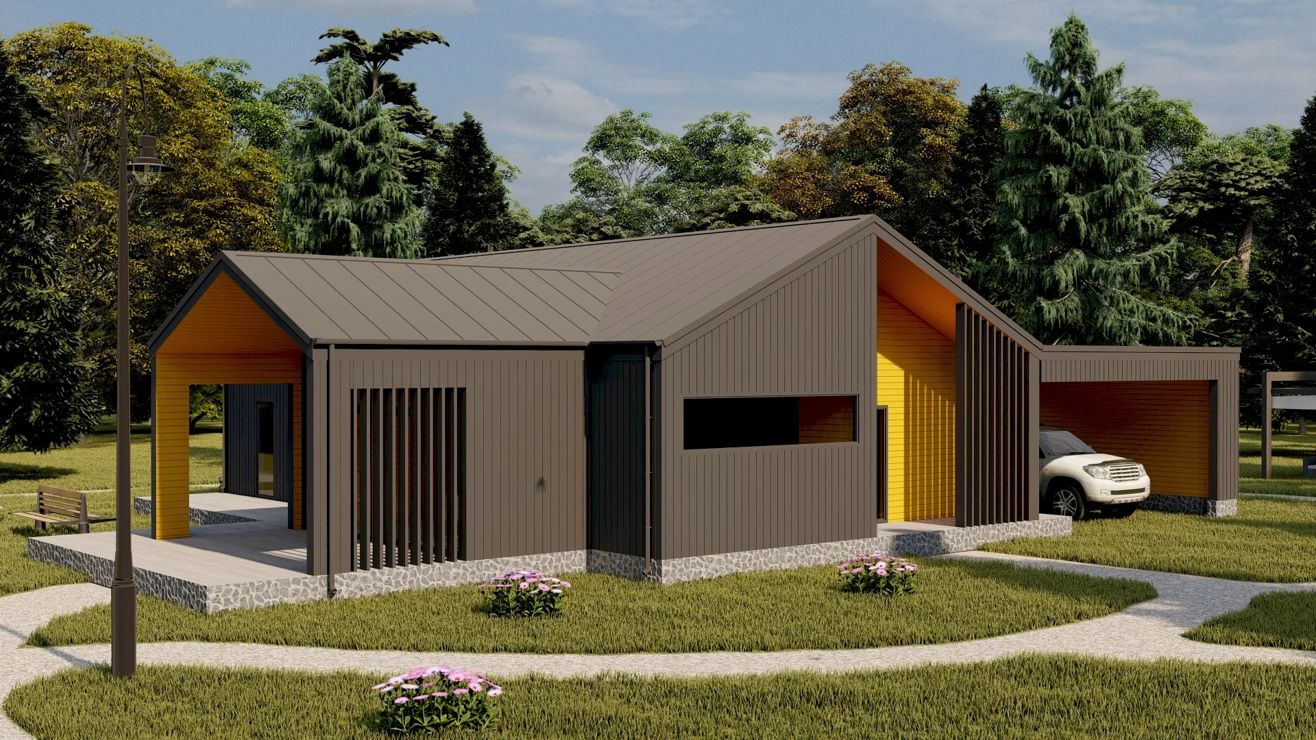 Каркасный дом 11х14 м «Барн-6» Каркасный дом 11х14 м «Барн-6»