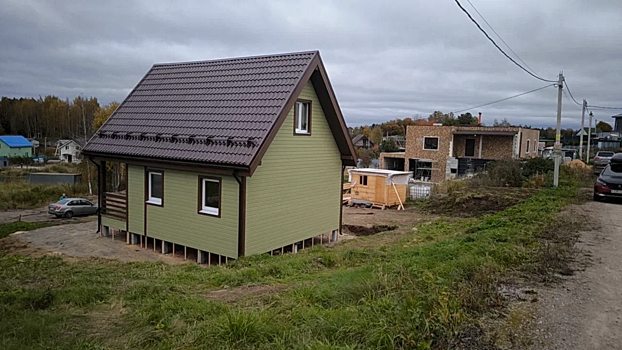 Каркасный дом 6х9 в коттеджном поселке Имена