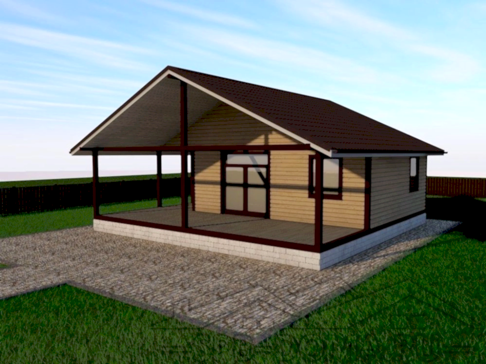 Сруб дома из профилированного бруса 9х9 м «Васкелово»